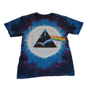 Liquid Blue Pink Floyd Tie Dye T Shirt Size Small The Dark Side Of The Moon 2016